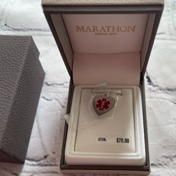 Marathon Medical Charm Necklace - Picture 1 of 6